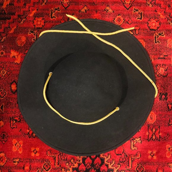 POLER Rod Felt Round Wide Brim Black Hat - Picture 2 of 5